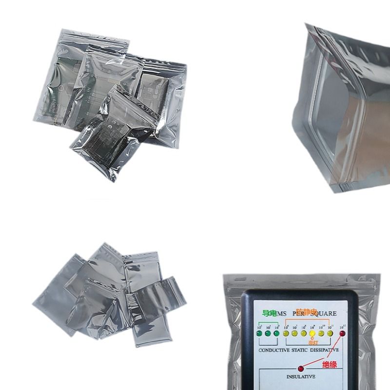 Electronics Protection Custom Anti Static Shielding Plastic Bags For Motherboard Hard Drive Self-Sealing Safety Packaging