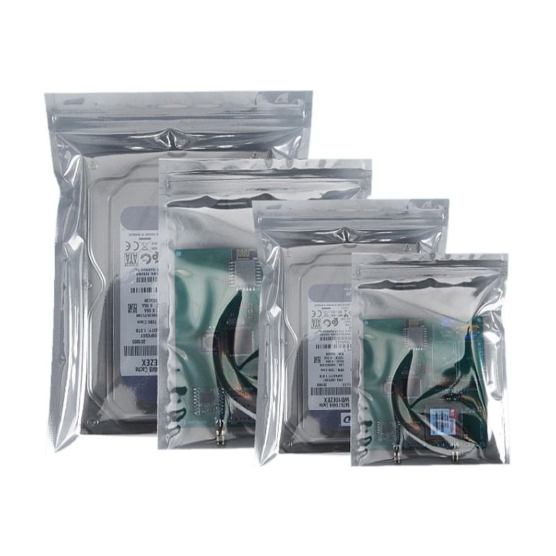 Electronics Protection Custom Anti Static Shielding Plastic Bags For Motherboard Hard Drive Self-Sealing Safety Packaging