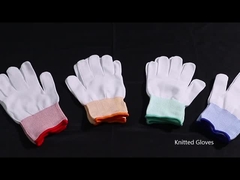 Lint Free Lint Seamless Knit Half Finger Cleanroom Glove Liners Tipis Dan Nyaman
