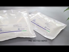 Lint Free Disposable Cleanroom IPA Wipes White Industrial 100 Polyester Presaturated Wipes